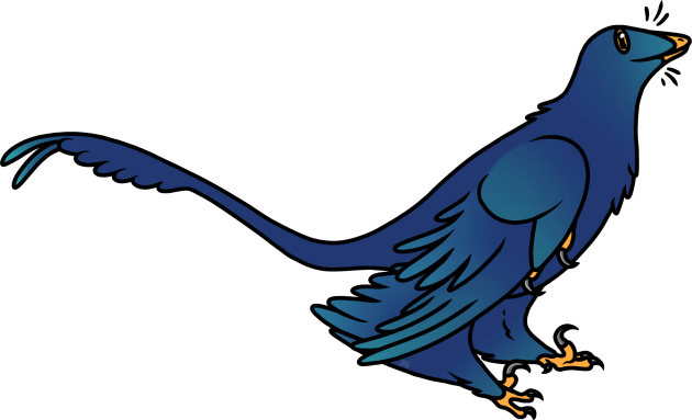 Cute Microraptor Kids T-Shirt by saradrawspaleo