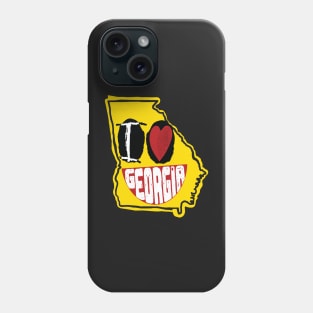 I Love Georgia Smiling Happy Face Phone Case