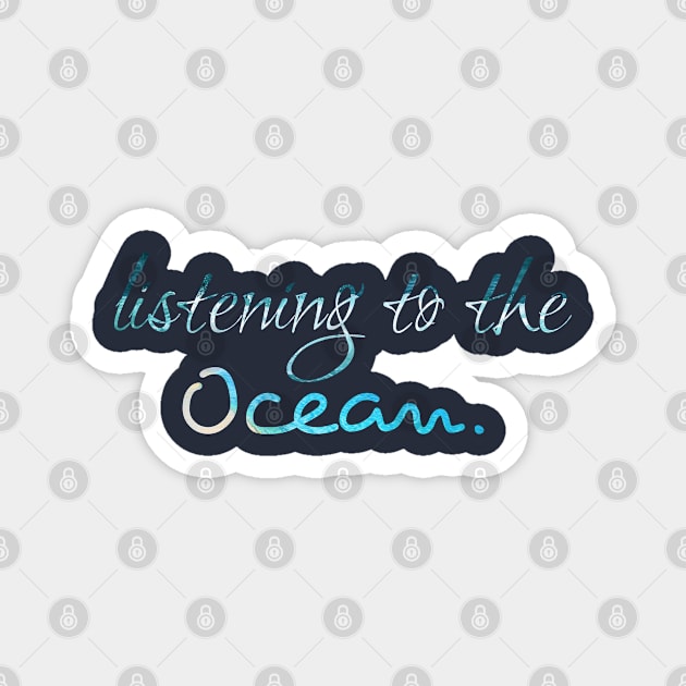 Listening To The Ocean Summer Funky T-Shirt Magnet by souvikpaul