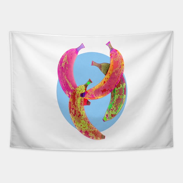 Abstract Banana Song Tapestry by RoxanneG