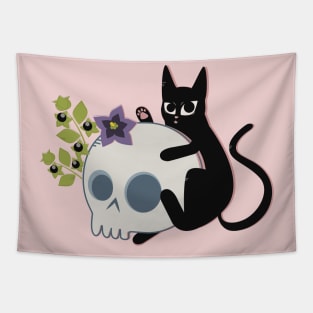 Cat & Skull Tapestry