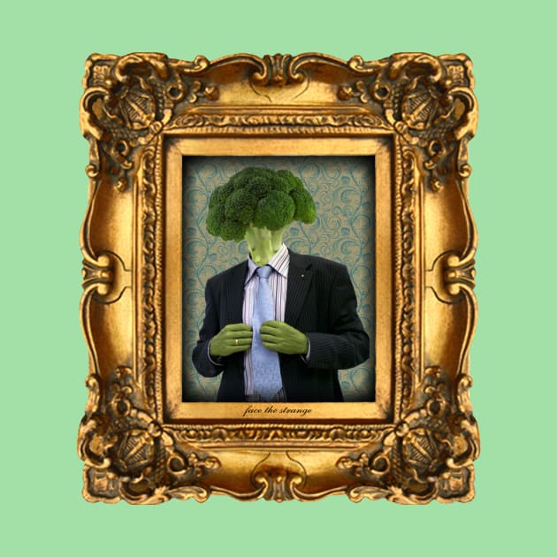 Broccoli Man in Vintage Frame by FaceTheStrange