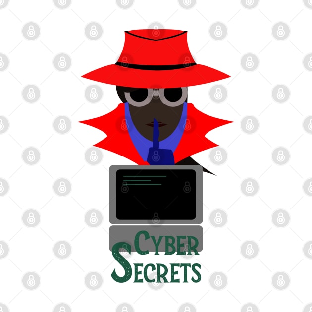 Lady Red (Cyber Secrets Afro): A Cybersecurity Design by McNerdic