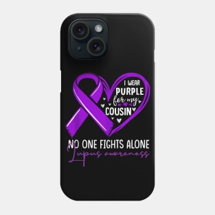 I wear purple for my cousin lupus awareness Phone Case