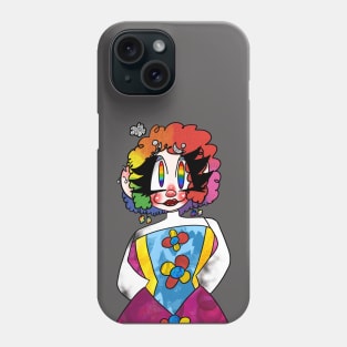 rainbow clown girl Phone Case