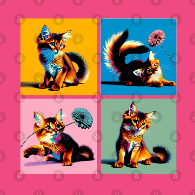 Somali Pop Art - Cute Kitties by PawPopArt