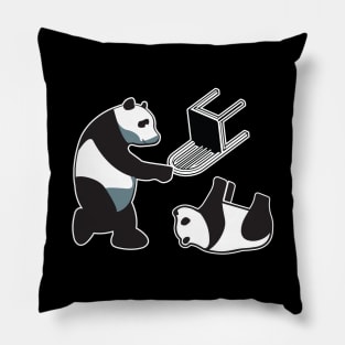 Funny Panda Wrestling Pillow