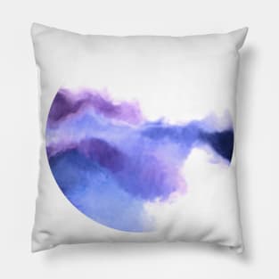 Purple Sky, White Light - abstract Pillow