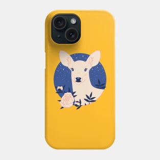 White Doe with Peonies Phone Case