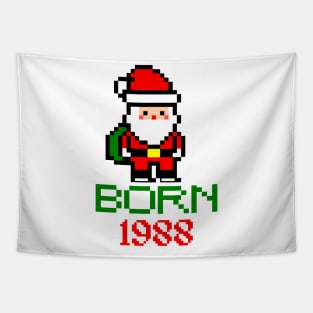 pixel art santa claus born 1999 Tapestry