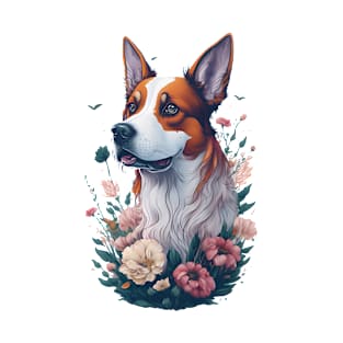 Dog with Flowers T-Shirt