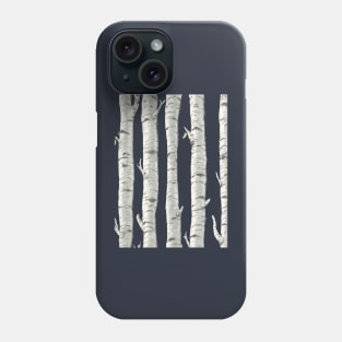 Birch Trunks on Ivory Phone Case