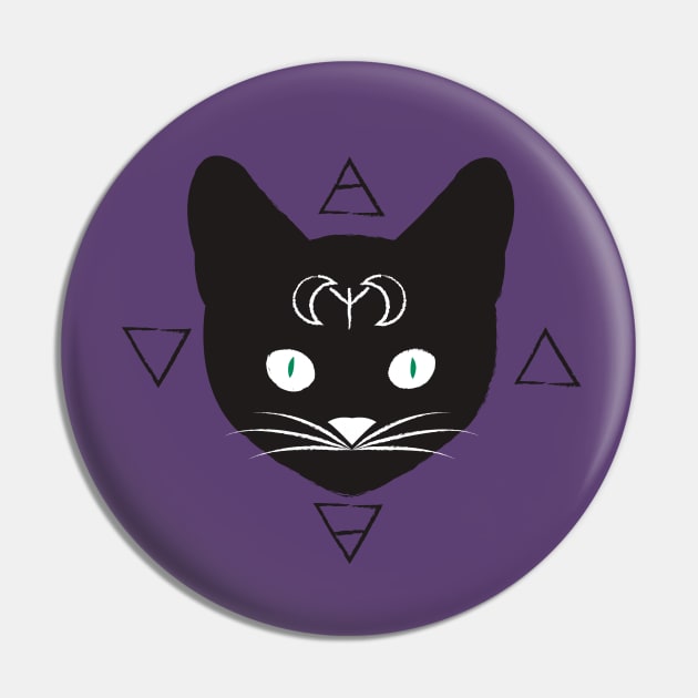 Elemental black cat Pin by eveline