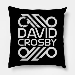 david crosby song writer vintage logo,fan art Pillow