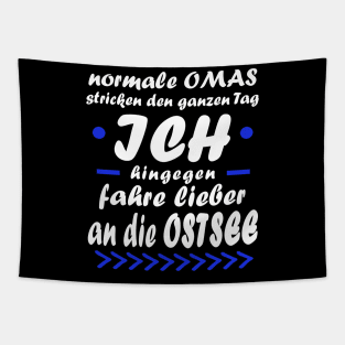 Ostsee Urlaub Rente Oma Meer Spruch Tapestry