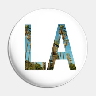 Los Angles Word Art Sign with Palm Trees - LA California Dreaming Pin