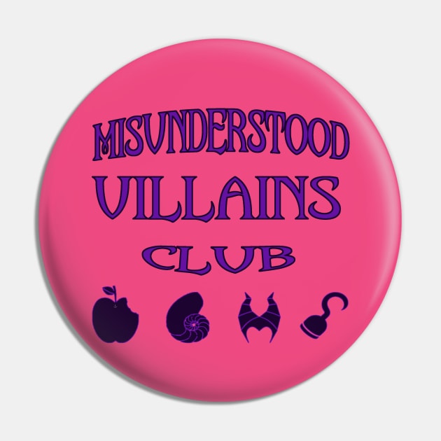 Misunderstood Villians Club Pin by magicmirror