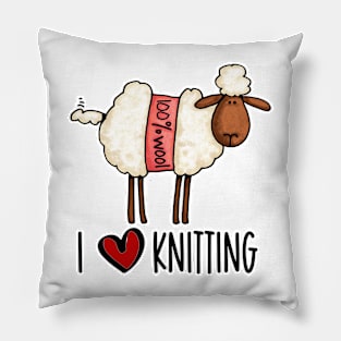 I Love Knitting Pillow