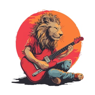 lion play guitar T-Shirt