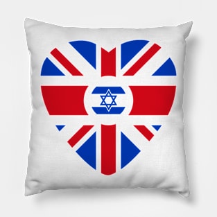 British Israeli Multinational Patriot Flag Series Pillow