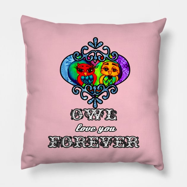 Owl love you forever Pillow by artbyomega