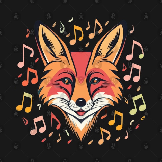 Smiling Musical Fox by BukovskyART