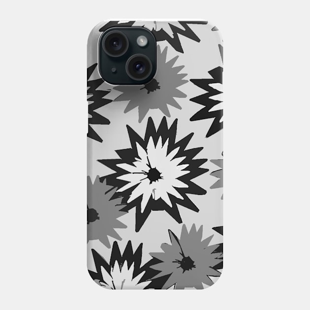Black and White Flowers Phone Case by FoundByLorraine