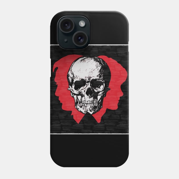 Hannibal Hannigram Murder Husbands Blood Red Profile with Skull Phone Case by OrionLodubyal