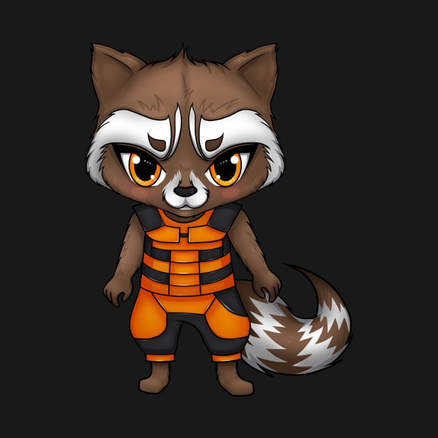 Chibi Rocket Raccoon by Purplehate