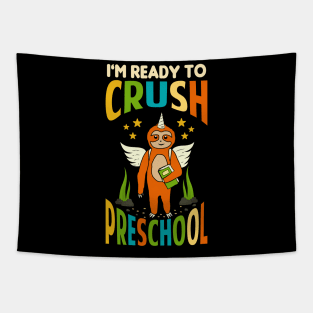 I'm Ready To Crush Preschool Unicorn Sloth Back To School Tapestry