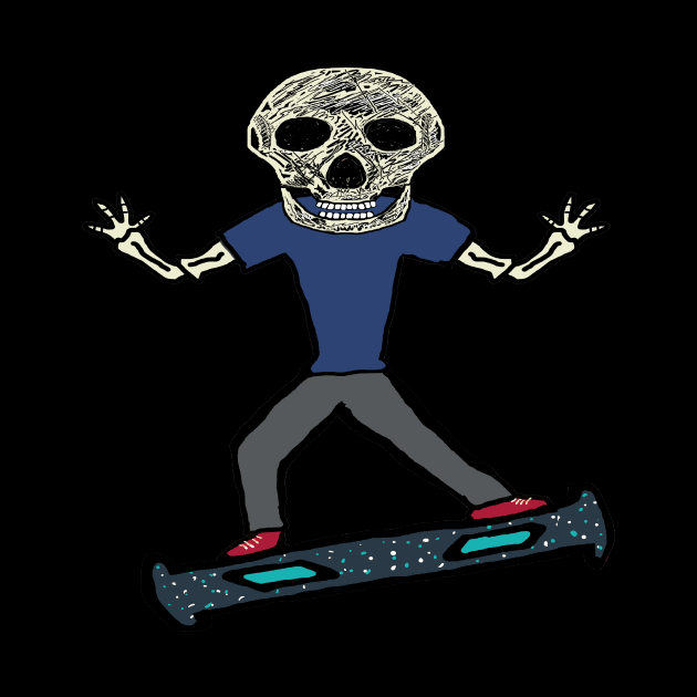 Hoverboard Skeleton by Mark Ewbie