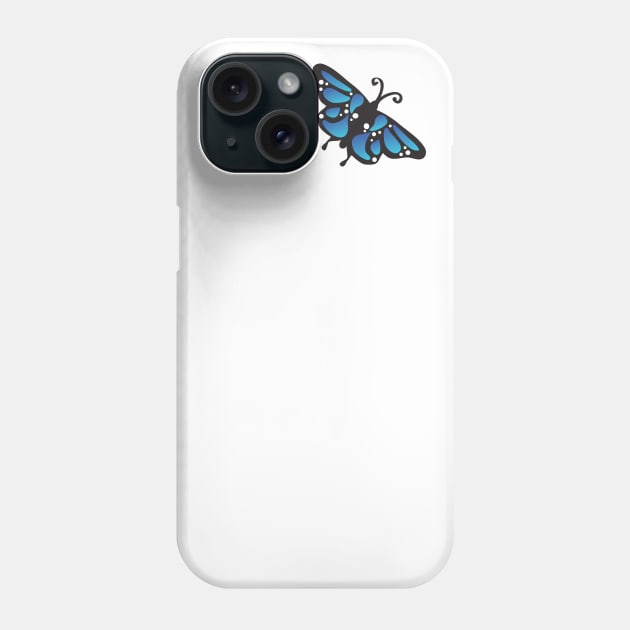 Blue Butterfly Phone Case by LovableDuck