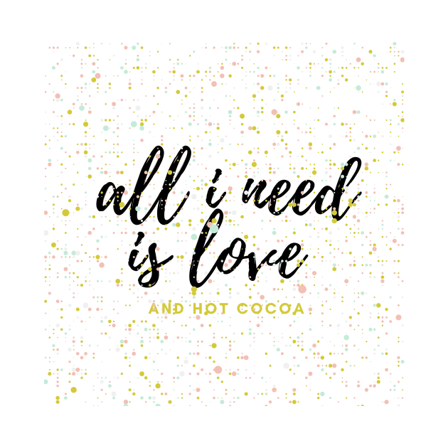 Gold dots with a text for valentine's day by Artletar