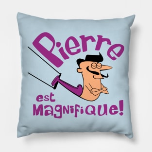 Pierre the amazing moustache acrobat Pillow