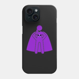 Bat Awareness Ribbon Superhero Woman Silhouette Phone Case