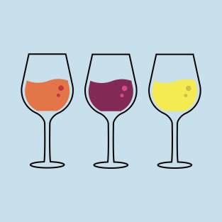 Minimalist Drink Cocktail Wine Triple T-Shirt