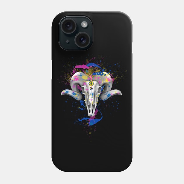 Skull and spray Phone Case by Shadow of Lavia