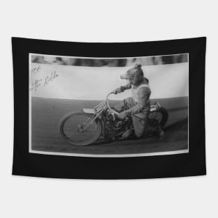 Pilot Bear b&w Tapestry