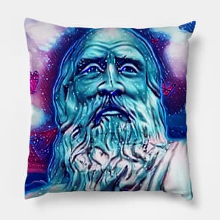 Diogenes Snowy Portrait | Diogenes Artwork 13 Pillow