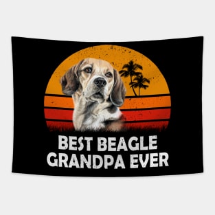 Dog Vintage Best Beagle Grandpa Ever T-Shirt Tapestry