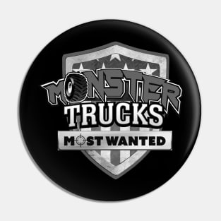 Grey Truk Monster Pin