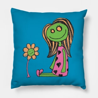 Happy Monster Girl Pillow