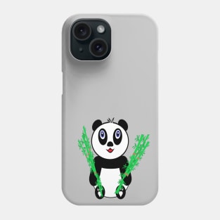 Panda with bamboo Phone Case