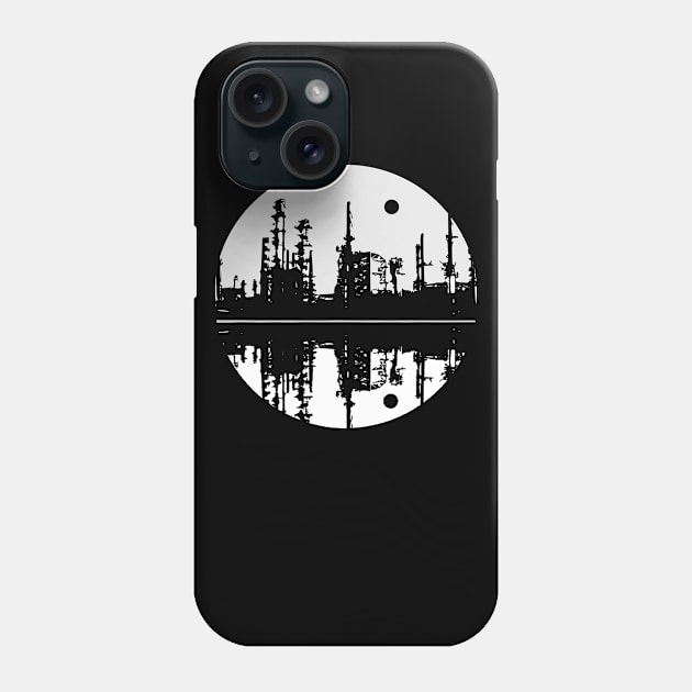 City scape reflection moon silhouette design. Phone Case by MoonSilhouette