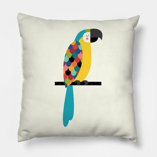 Macaw Parrot Pillow by AndyWestface