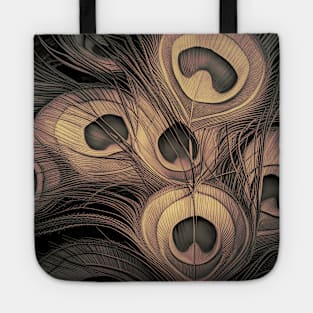 Night Peacock Elegant feathers Tote