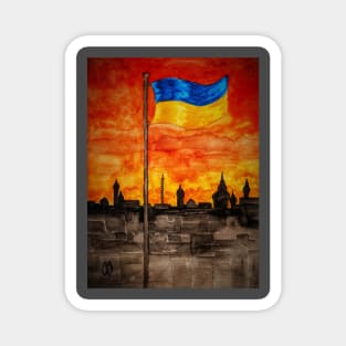 As the sun sets in Ukraine Magnet