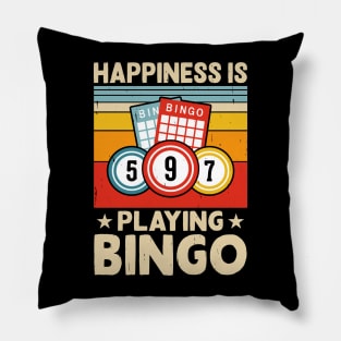 Happiness Is Playing Bingo T shirt For Women Pillow