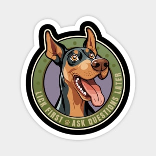 Lick First Doberman Pinscher Design Magnet