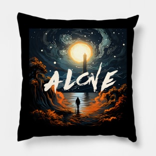 Inspiration: Spaceman, Motivation, & Quotes Alone Pillow